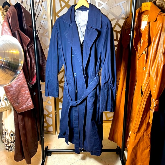 GAP Jackets & Coats Gap Trench Coat Mid Length Large Jacket Navy